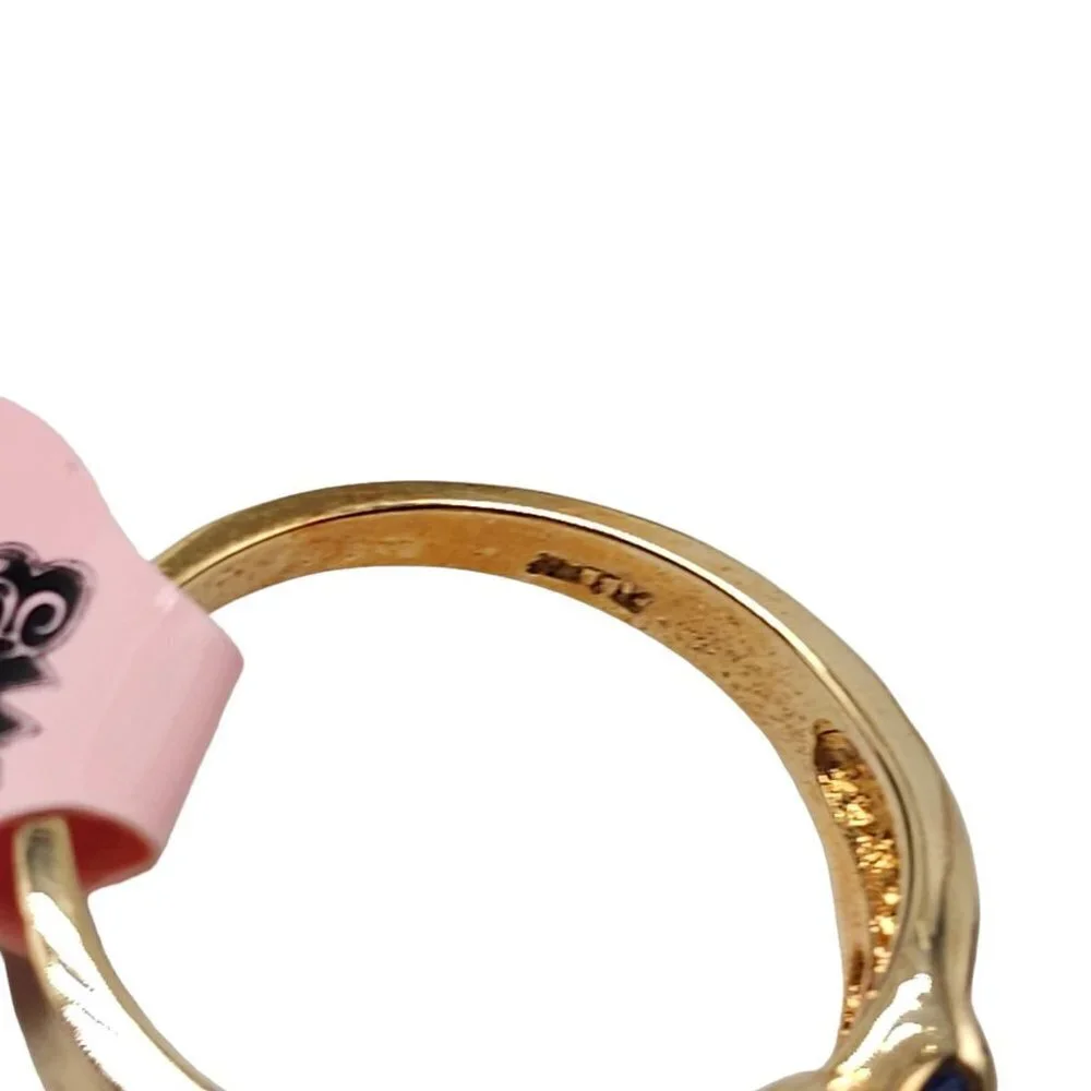 EMI Multicolor Gemstone Mother's Ring Size 6.75 14kt Gold Electroplate Vintage